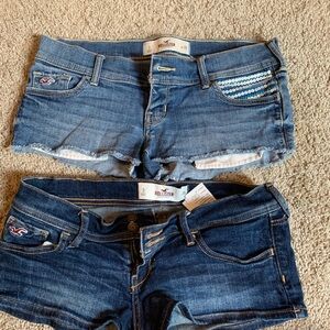 Hollister Classic Blue Denim Shorts Set